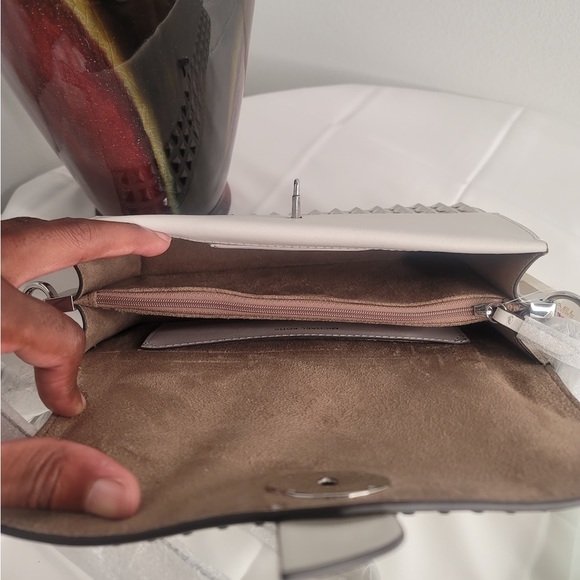 Greenwich Signature Semi Lux Medium Convertible Logo Closure Studded Shoulder Ba - Picture 5 of 7